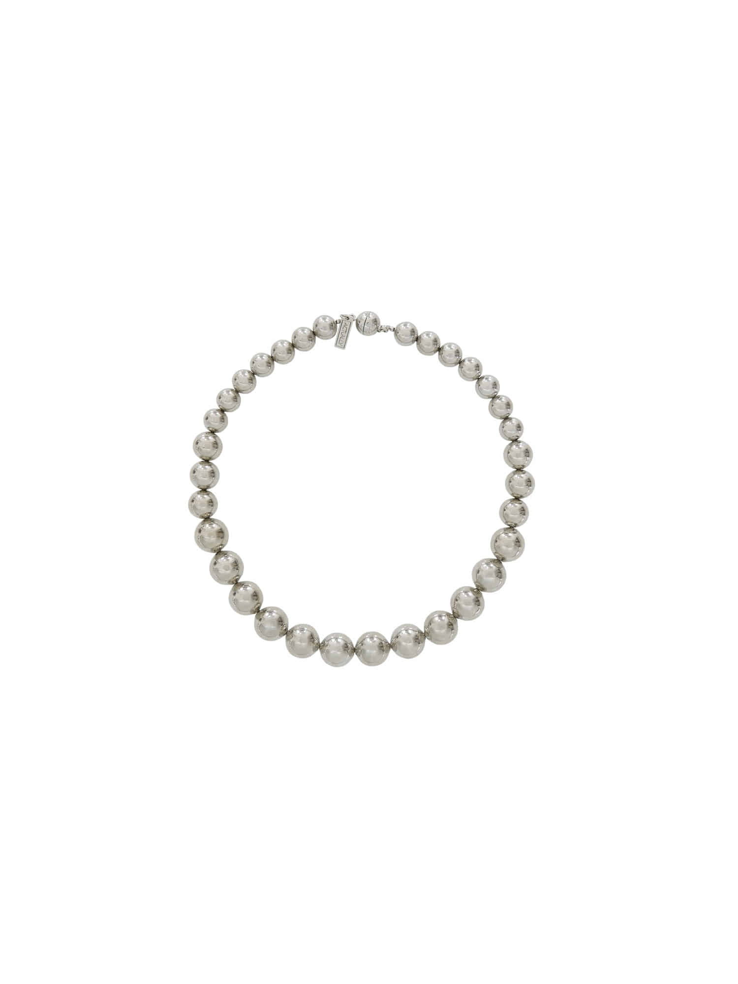 bold ball necklace-silver