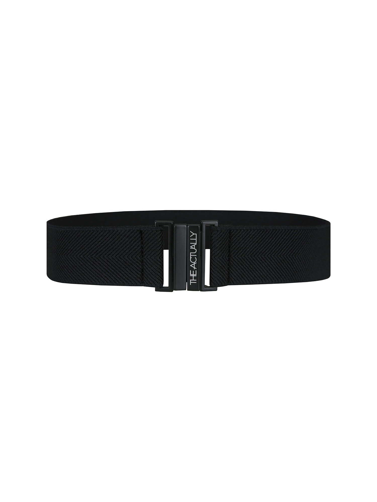 [TA22AC01P] logo band belt-black