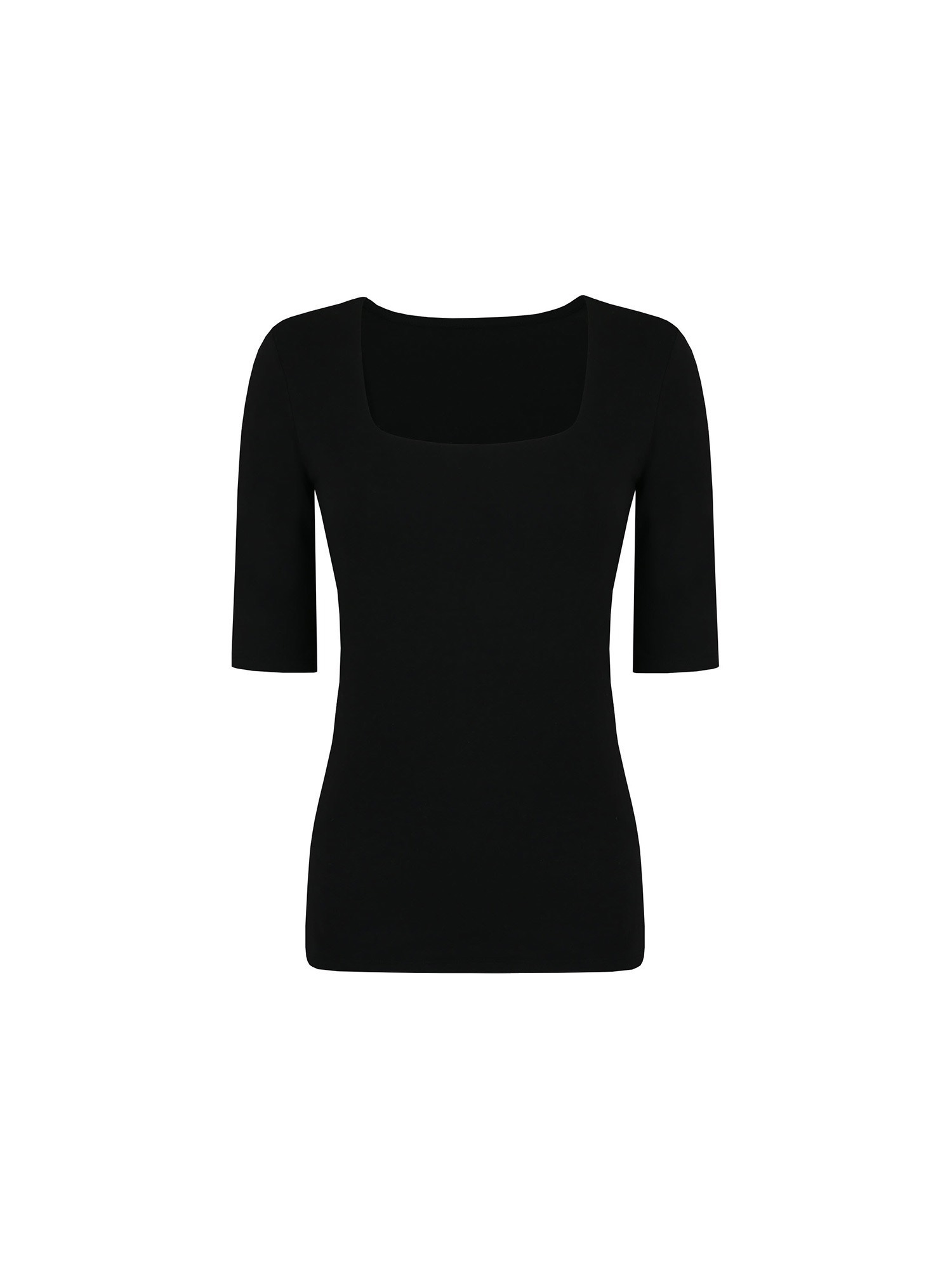 [TA221TS90P] basic square t shirt-black