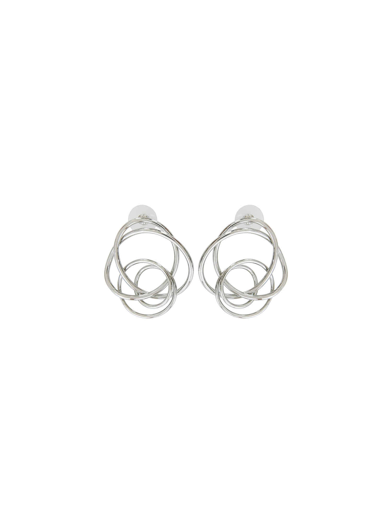 #152007 twin circle earring-sv