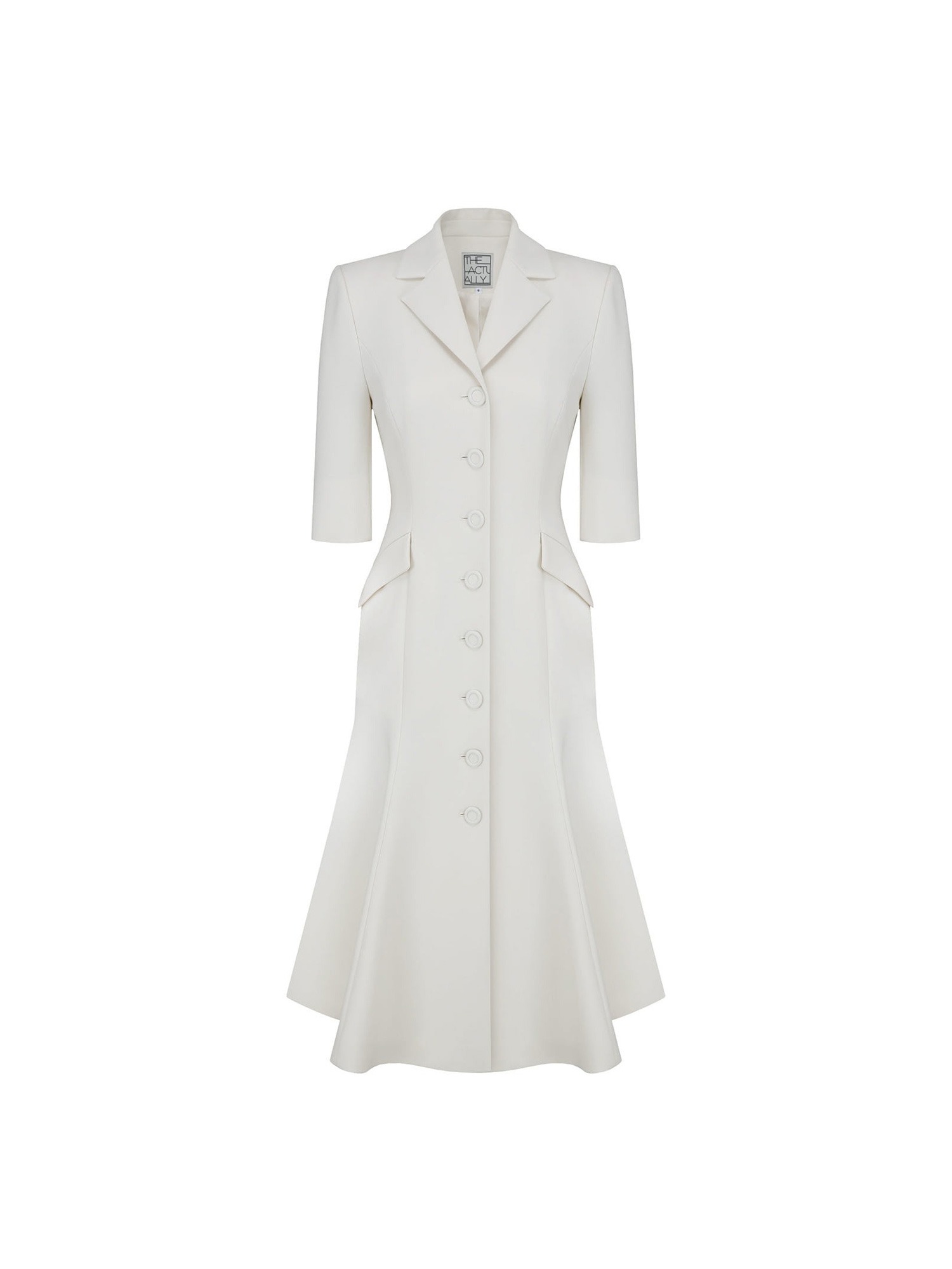 [TA221OP02P] feminine single coat dress-ivory