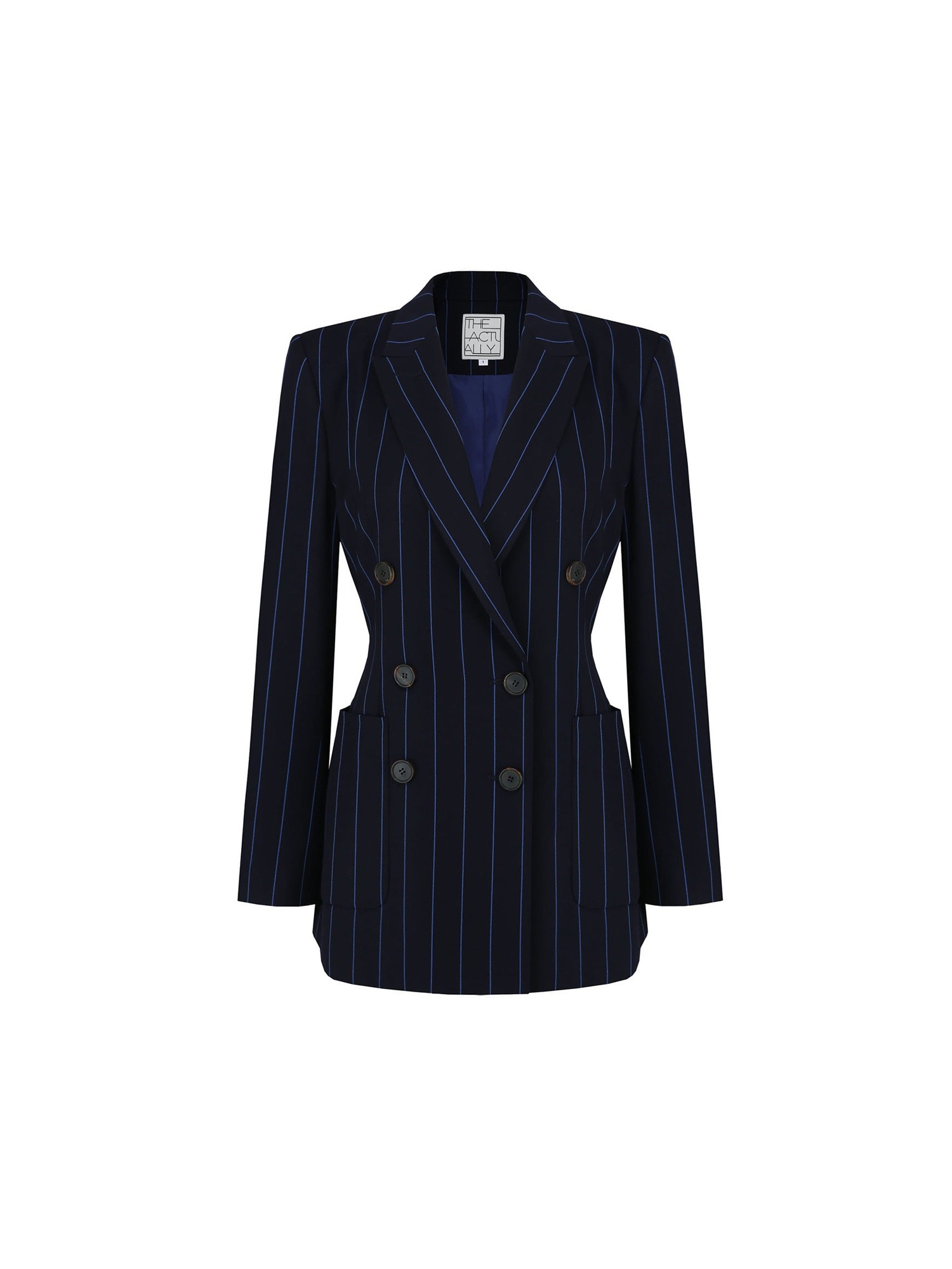 [TA221JK01P] double breast stripe suit(jacket)-blue