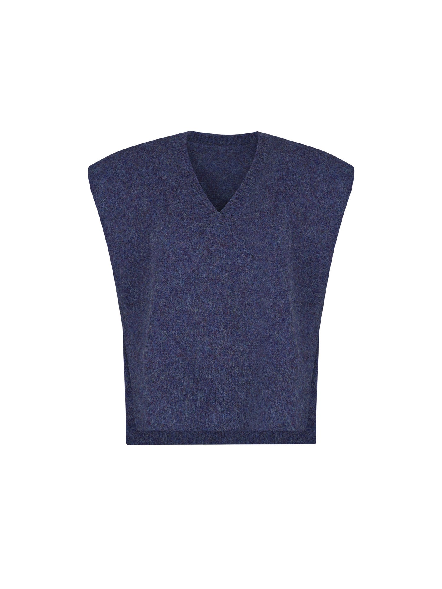 [TA212KT04P] loose knit vest-navy