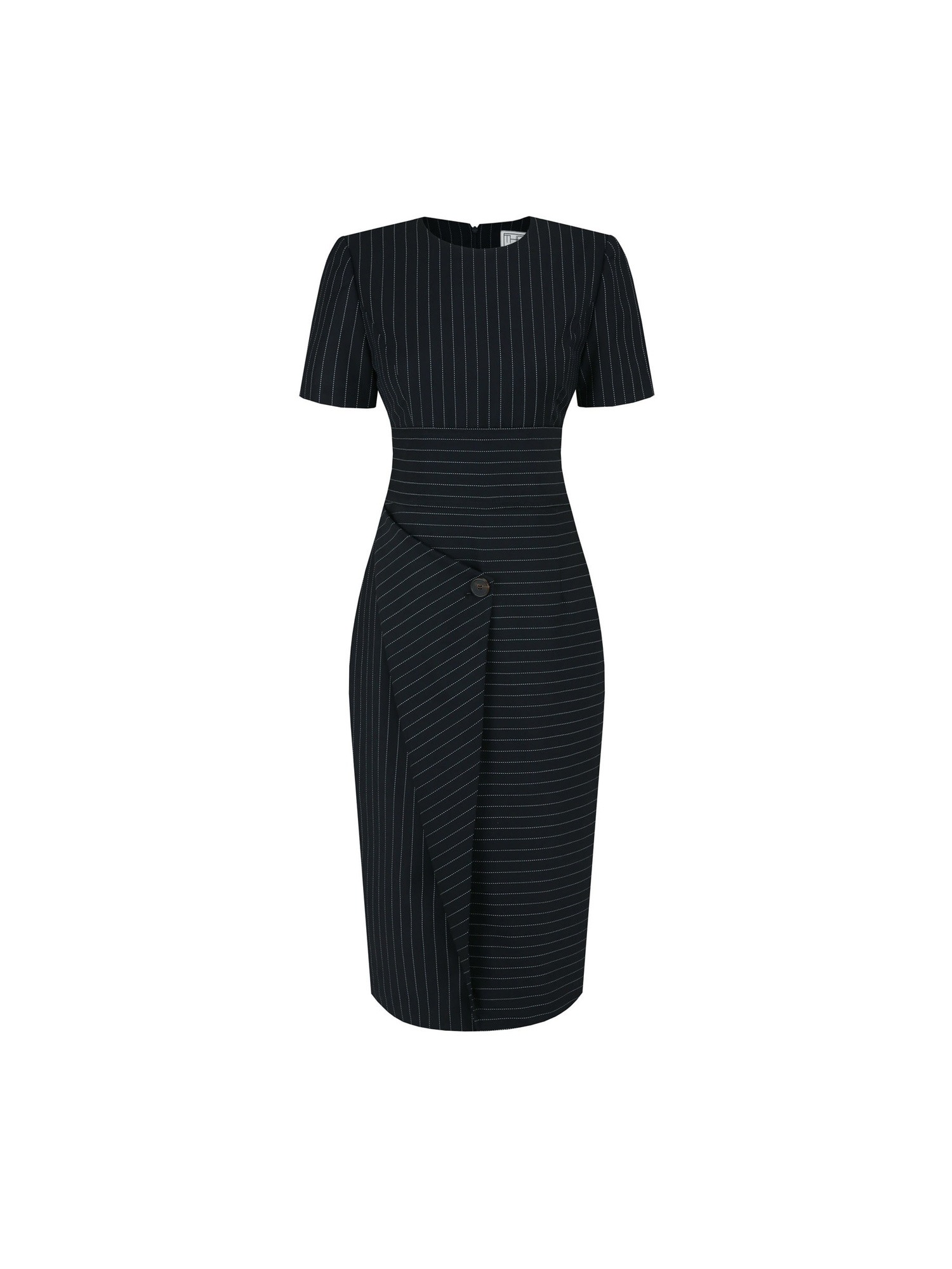 [TA221OP31P] formal stripe dress-navy