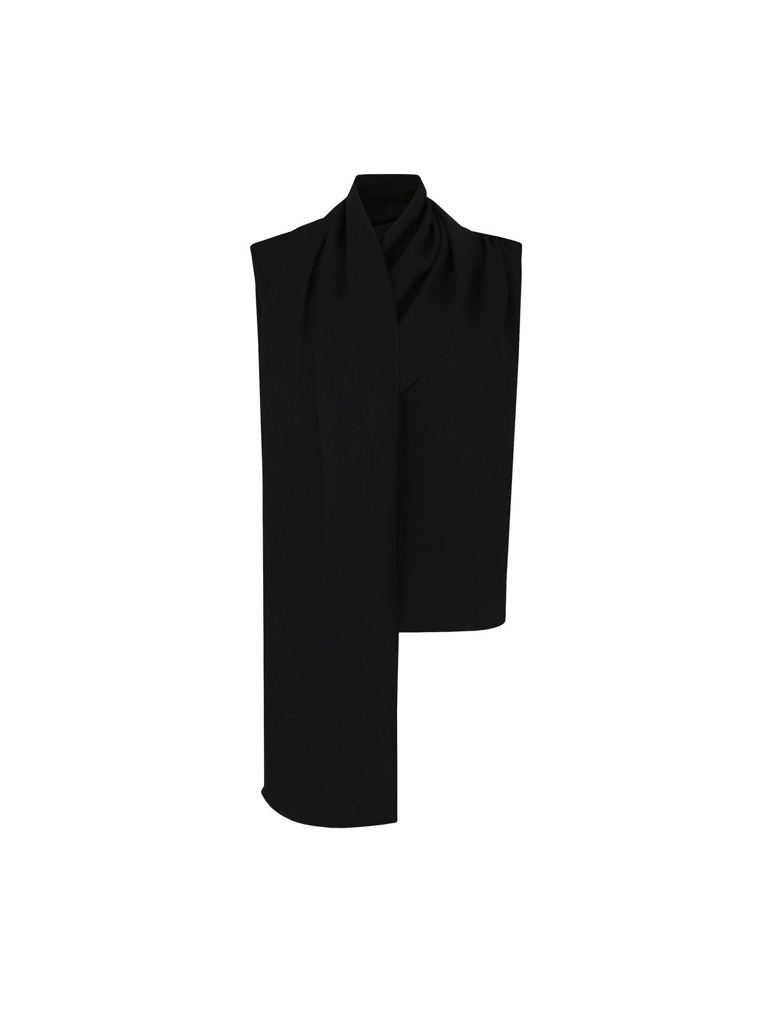 [TA221SH06P] drape sleeveless blouse-black