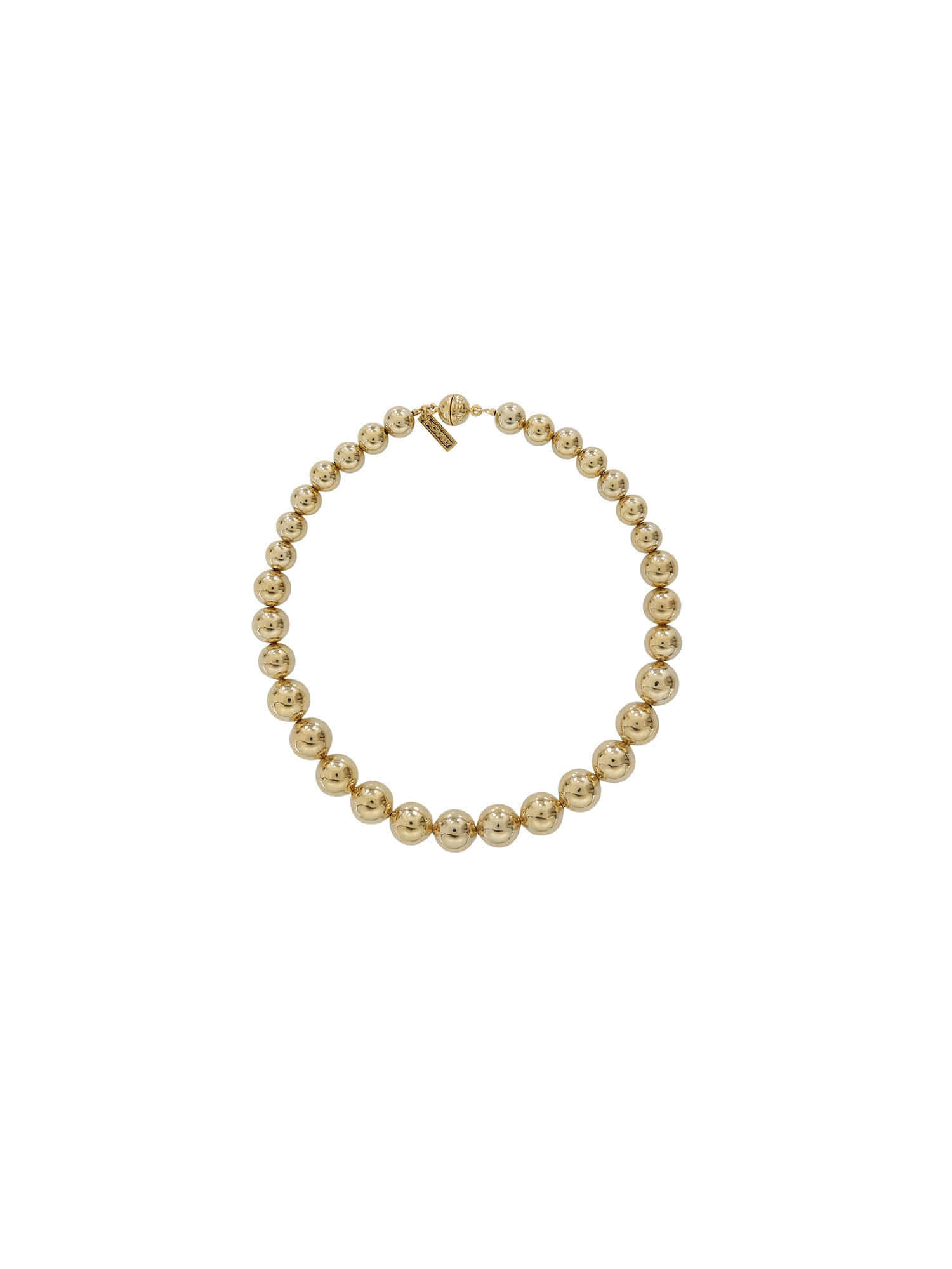 bold ball necklace-gold