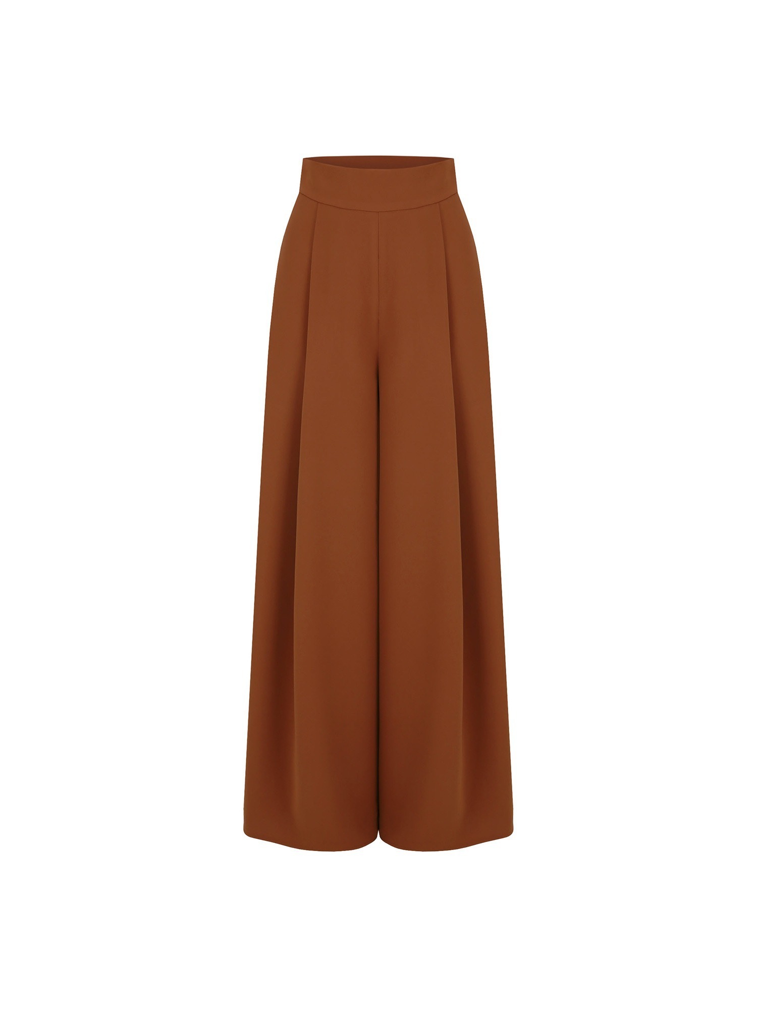 [TA221PT06P] drape wide pant-brown
