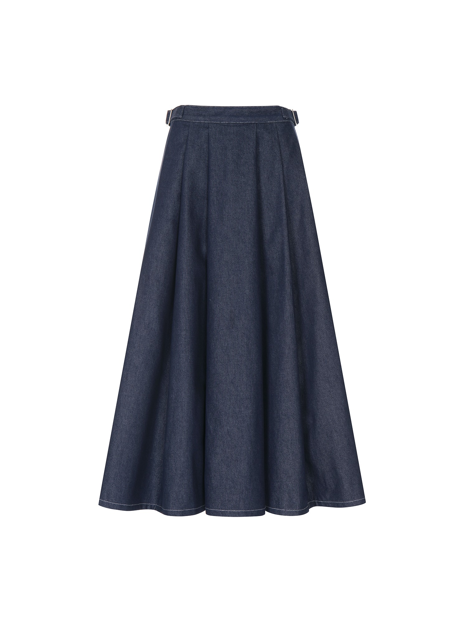 #132061 denim long skirt-bl
