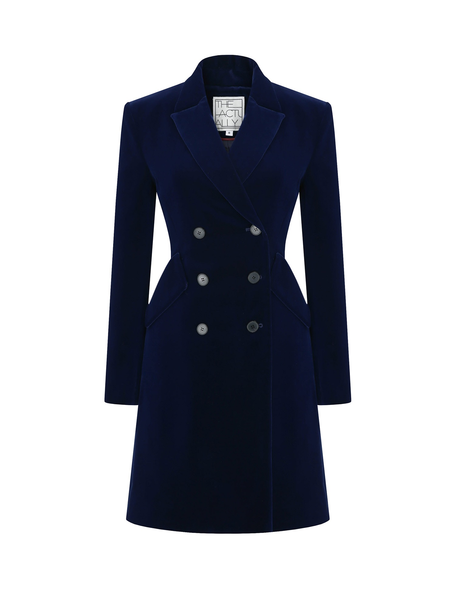 [TA212JK05P] tailored velvet coat-navy